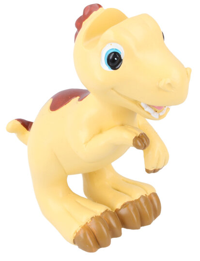 Niedlicher Brillenhalter "Dino" - Velociraptor in Gelb