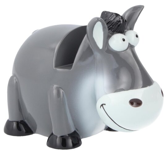 Niedlicher Brillenhalter "Tierchen" als störrischer, grauer Esel