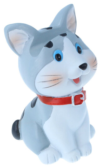 Niedlicher Brillenhalter "Kitten" in Silber (Hellgrau)