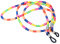 Stylische Brillenkordel im fabenfrohen Design mit Gummischlaufe und Stopper