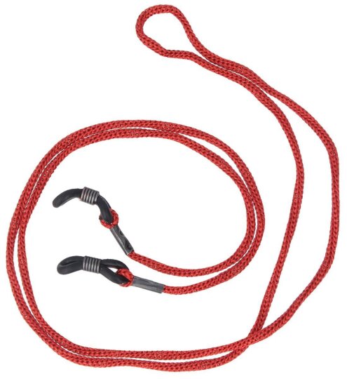 Brillenband / -kordel mit Gummi-Endschlaufe, verstellbar in zinnoberrot