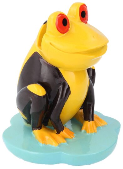 Niedlicher Brillenhalter "Froschparade" in einem giftigen Schwarz - Gelb