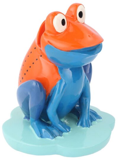 Niedlicher Brillenhalter "Froschparade" in einem knalligen Orange