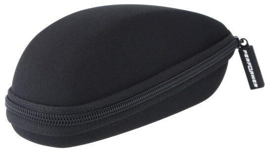 Sportliches Brillenetui "Performer" mit Reißverschluss in Schwarz