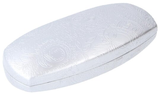 Robustes Hartschalenetui "Muna" mit Federscharnier in Silber