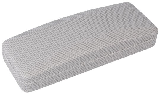 Hellgraues Hartschalen-Brillenetui mit edlem Carbon-Design "Ibiza Carbon"