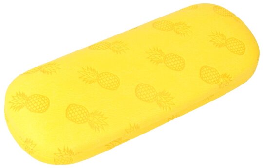 Fröhliches Brillenetui "Elba Joy Fruity" mit Ananas - Motiv im sonnigen Gelb