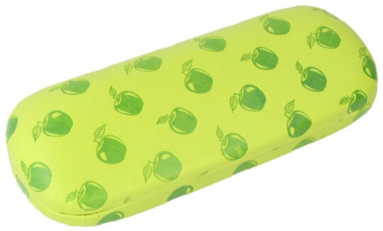 Fröhliches Brillenetui "Elba Joy Fruity" mit Apfel - Motiv in einem knalligen Grün