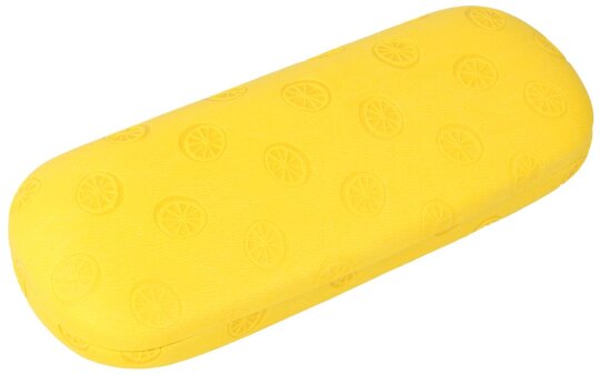 Fröhliches Brillenetui "Elba Joy Fruity" mit Grapefruit - Motiv im sonnigen Gelb