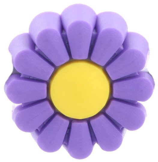 Niedliche Schmuck - Charms "BLINX" aus 3D - Softgummi als Accessoires für Brillenbügel Blume Lila