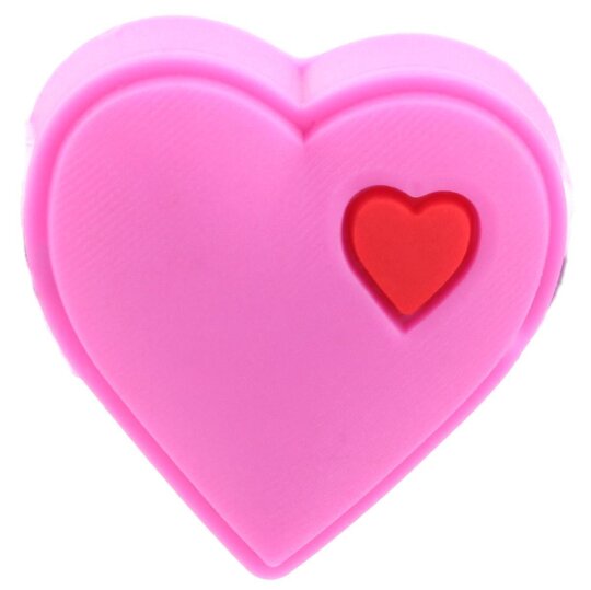 Niedliche Schmuck - Charms "BLINX" aus 3D - Softgummi als Accessoires für Brillenbügel Herz Pink