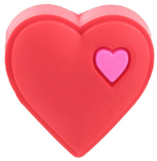 Niedliche Schmuck - Charms "BLINX" aus 3D - Softgummi als Accessoires für Brillenbügel Herz Rot