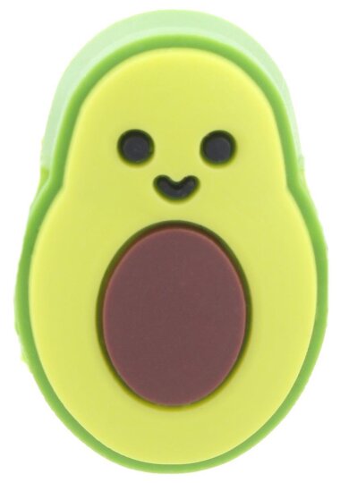 Niedliche Schmuck - Charms "BLINX" aus 3D - Softgummi als Accessoires für Brillenbügel Avocado