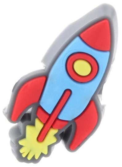 Niedliche Schmuck - Charms "BLINX" aus 3D - Softgummi als Accessoires für Brillenbügel Rakete