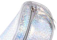 TollesTaschen - Brillenetui "Hello Kitty" mit Reißverschluss in Silber - Glitzer