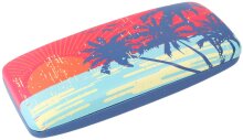 Trendiges Brillenetui "BEACH" mit Palmenmotiv...