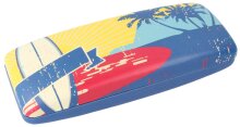 Trendiges Brillenetui "BEACH" mit Surfbrett und...
