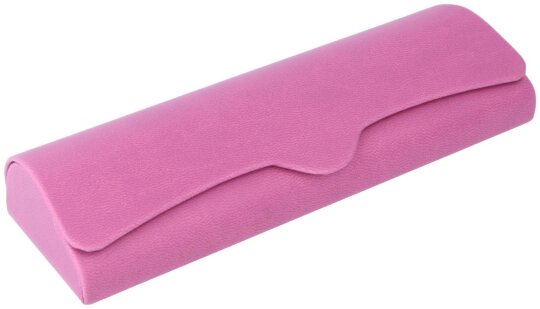 Himbeerfarbenes Brillenetui "Singapur" im Lederlook mit Magnetverschluss