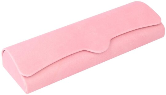 Rosafarbenes Brillenetui "Singapur" im Lederlook mit Magnetverschluss