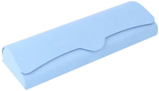 Himmelblaues Brillenetui "Singapur" im Lederlook mit Magnetverschluss