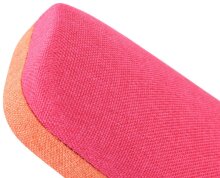 2-Farbiges Hartschalenetui mit Stoffbezug " YUKON " in Pink - Orange