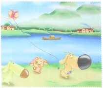 Microfasertuch zum Brille putzen | Drachen steigen