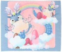 Microfasertuch zum Brille putzen | Regenbogen-Drache