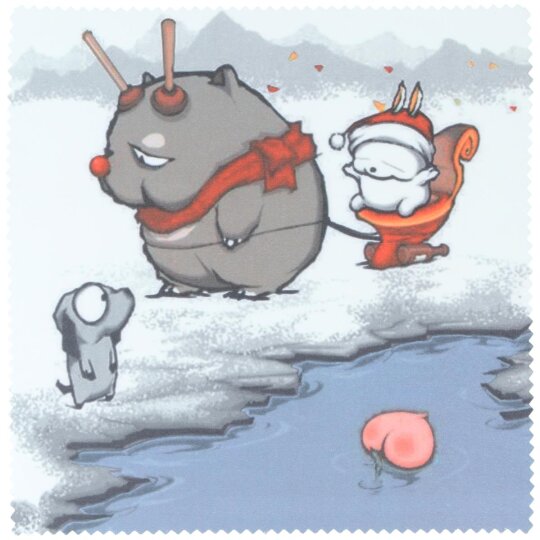 Microfasertuch zum Brille putzen | Langweilige Schlittenfahrt