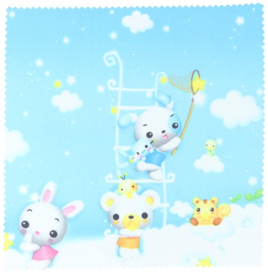 Microfasertuch zum Brille putzen | Teddy im Wolkenland