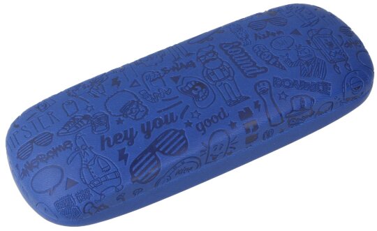 Süßes Brillenetui für Kinder MADAGASKAR mit Prägung Boys in Blau