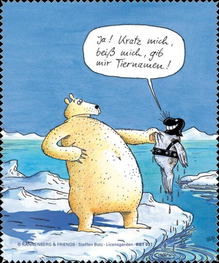Brillenputztuch / Microfasertuch  von Rannenberg & Friends "Kratz mich"
