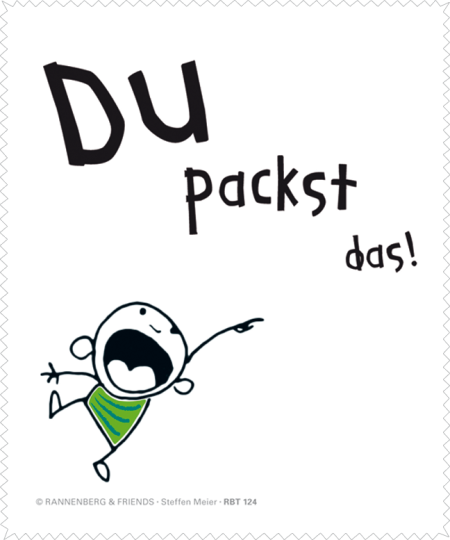 Brillenputztuch / Microfasertuch  von Rannenberg & Friends "Du packst das!"