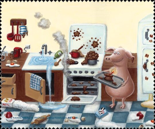 Brillenputztuch / Microfasertuch  von Rannenberg & Friends "Happy Birthday Kuchen"