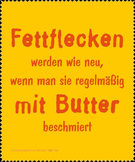 Brillenputztuch / Microfasertuch von Rannenberg & Friends "Fettflecken"
