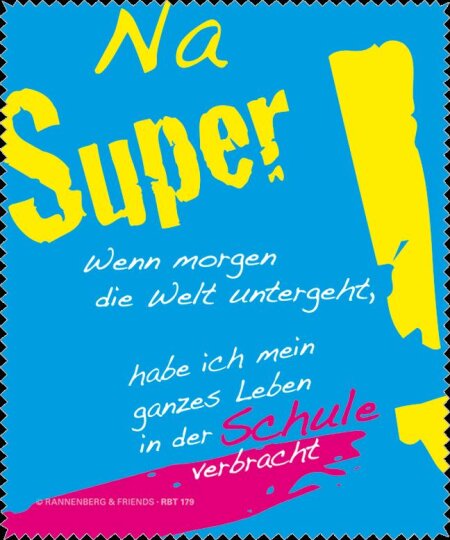 Brillenputztuch / Microfasertuch von Rannenberg & Friends "Wenn morgen die Welt..."