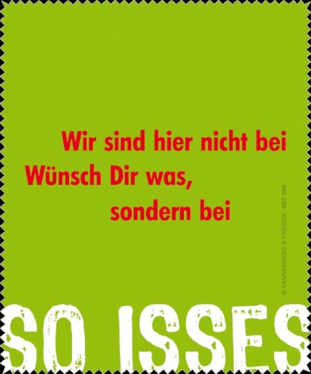 Rannenberg & Friends Brillenputztuch / Microfasertuch "So isses"