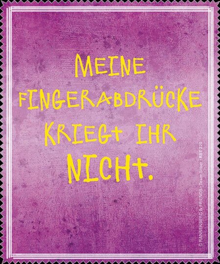 Brillenputztuch / Microfasertuch von Rannenberg & Friends "Fingerabdrücke"