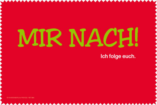 Microfasertuch/ Laptoptuch "Mir nach" von Rannenberg und Friends