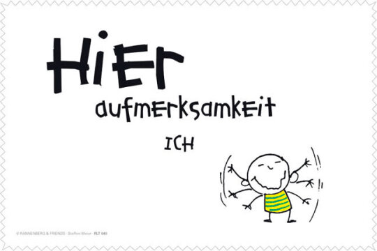 Microfasertuch/ Laptoptuch von Rannenberg & Friends "Hier aufmerksamkeit ich"