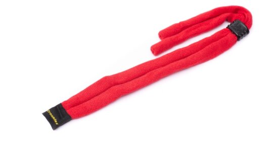 Brillenband CROAKIES SUITER KIDS mit justierbarem Stopper aus Baumwolle für Kinder in Rot