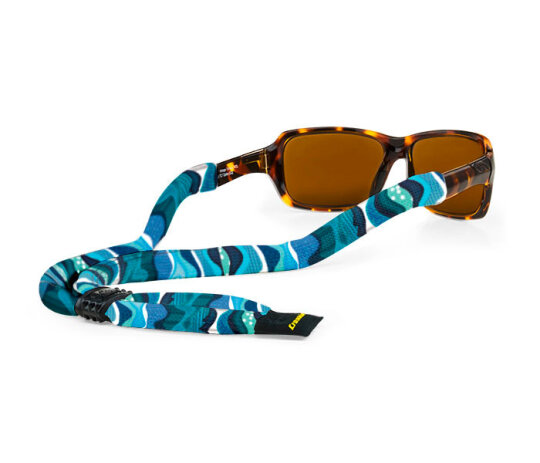 Brillenband CROAKIES Suiter XL mit justierbarem Stopper aus Polyester-Wave Dance