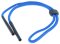 Justierbares Brillenband SportSladd mit Grip - Stopper und Tube - Endstück in Blau