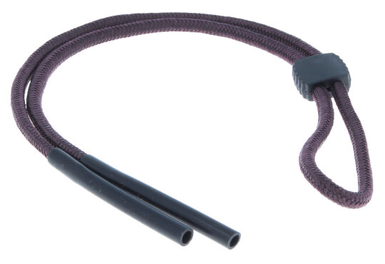 Justierbares Brillenband SportSladd mit Grip - Stopper und Tube - Endstück in Braun