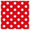Hochwertiges Design-Brillentuch von Polyclean mit Motiv "Dots Rot"