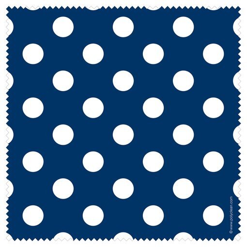Hochwertiges Polyclean Microfasertuch mit Punkten in Blau