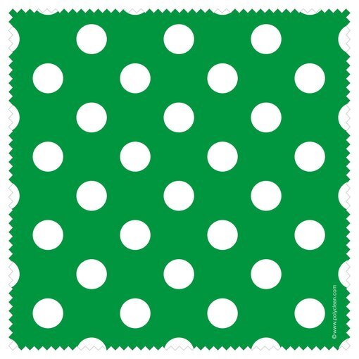 Hochwertiges Polyclean Microfasertuch mit Punkten Dots Grün 