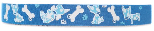 CROAKIES KIDS Neopren Sportband - gegen rutschende Brillen - Dog Royalblau Design