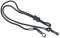 Hochwertiges CROAKIES TERRA SPEC Brillenband mit justierbaren Stopper - Schwarz