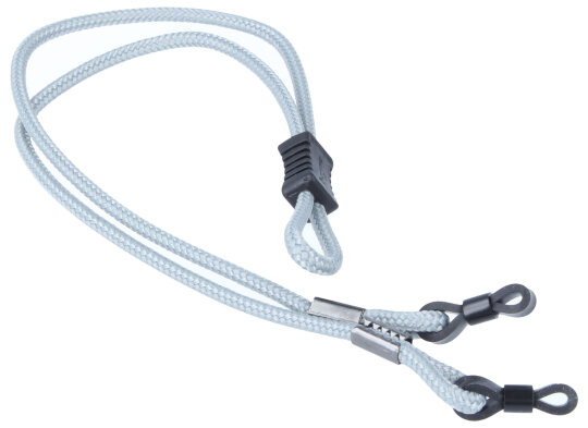 Hochwertiges CROAKIES TERRA SPEC Brillenband mit justierbaren Stopper - Grau