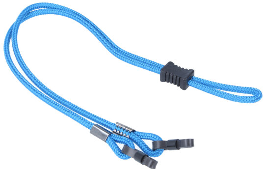Hochwertiges CROAKIES TERRA SPEC Brillenband mit justierbaren Stopper - Blau